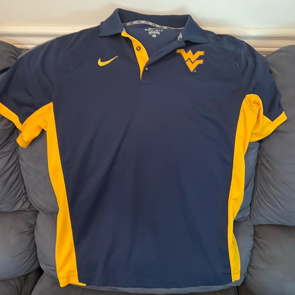 Nike dry fit West Virginia polo L EUC